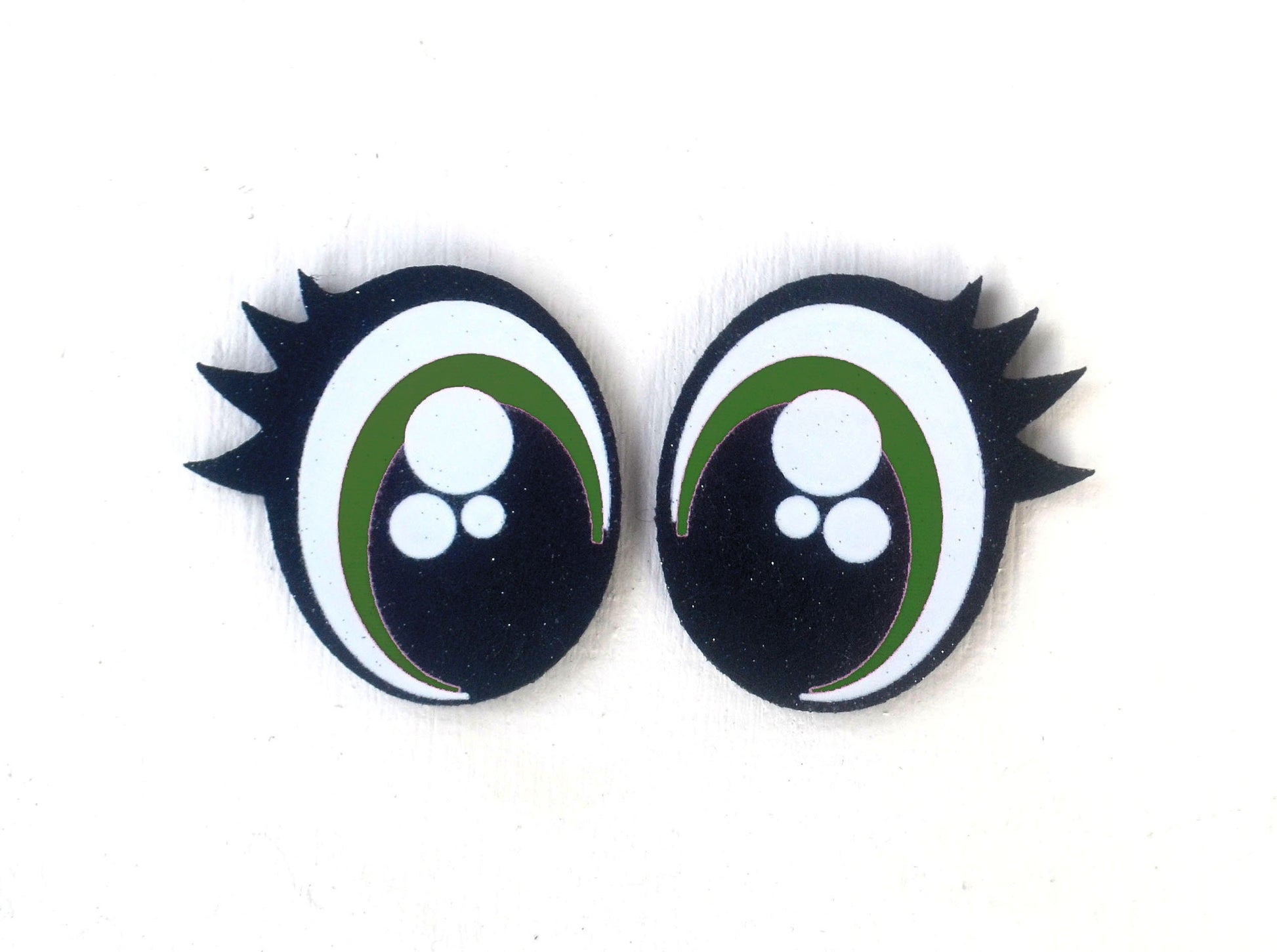 6 Pack of Glitter Felt Eyes for Amigurumi For Amigurumi Multiple Sizes Available