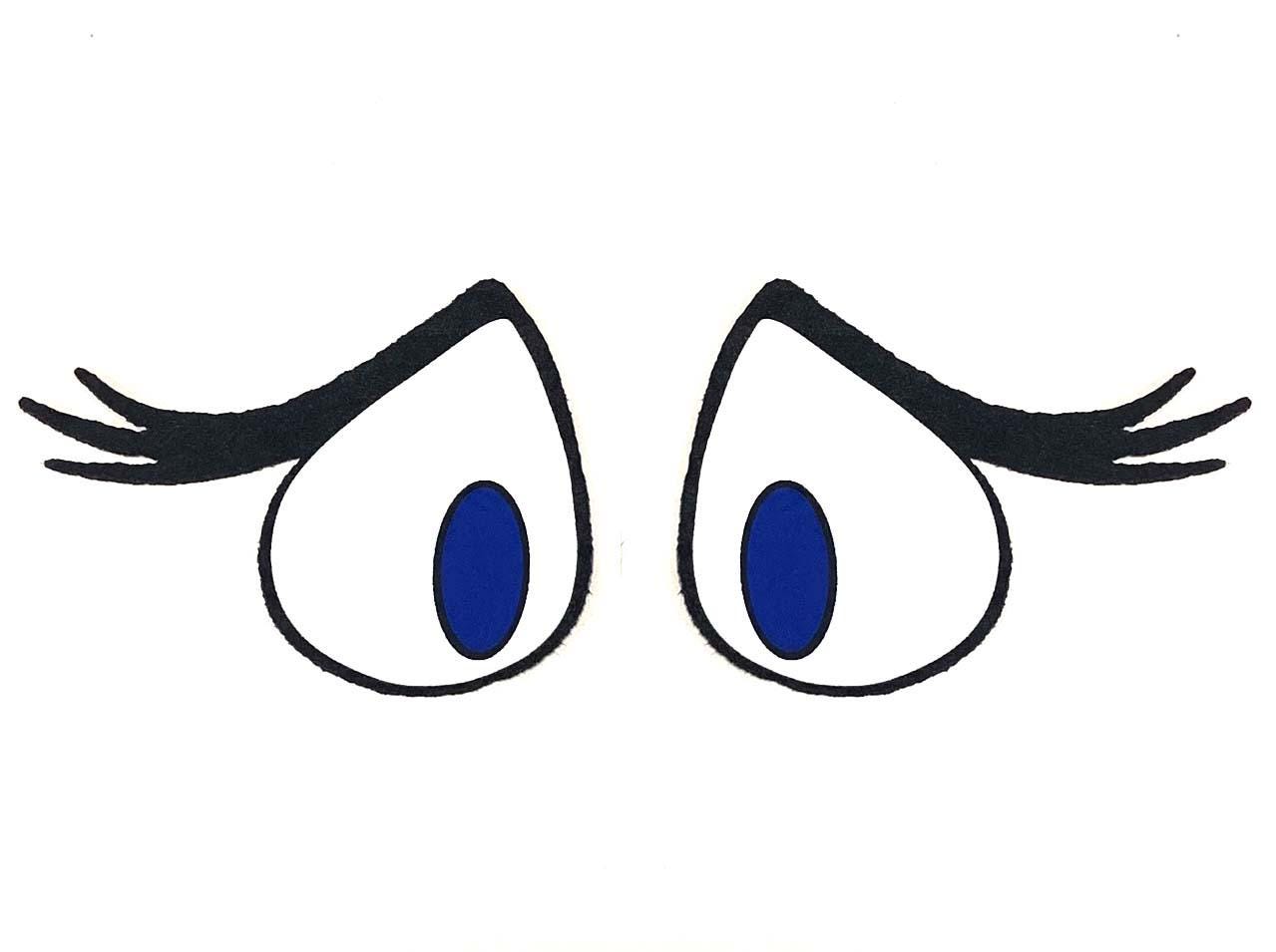 6 Pack of Retro Christmas Meanie Felt Eyes