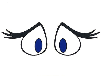 6 Pack of Retro Christmas Meanie Felt Eyes