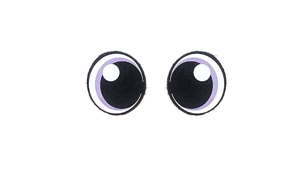 6 Pack of Round Kawaii Felt Eyes for Amigurumi Multiple Sizes Available