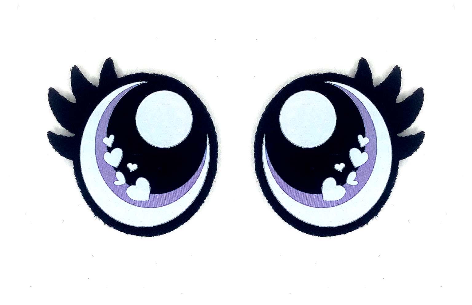 6 Pack of Heart Felt Eyes for Amigurumi, with Lashes, Hearts, Valentine, Multiple Sizes Available