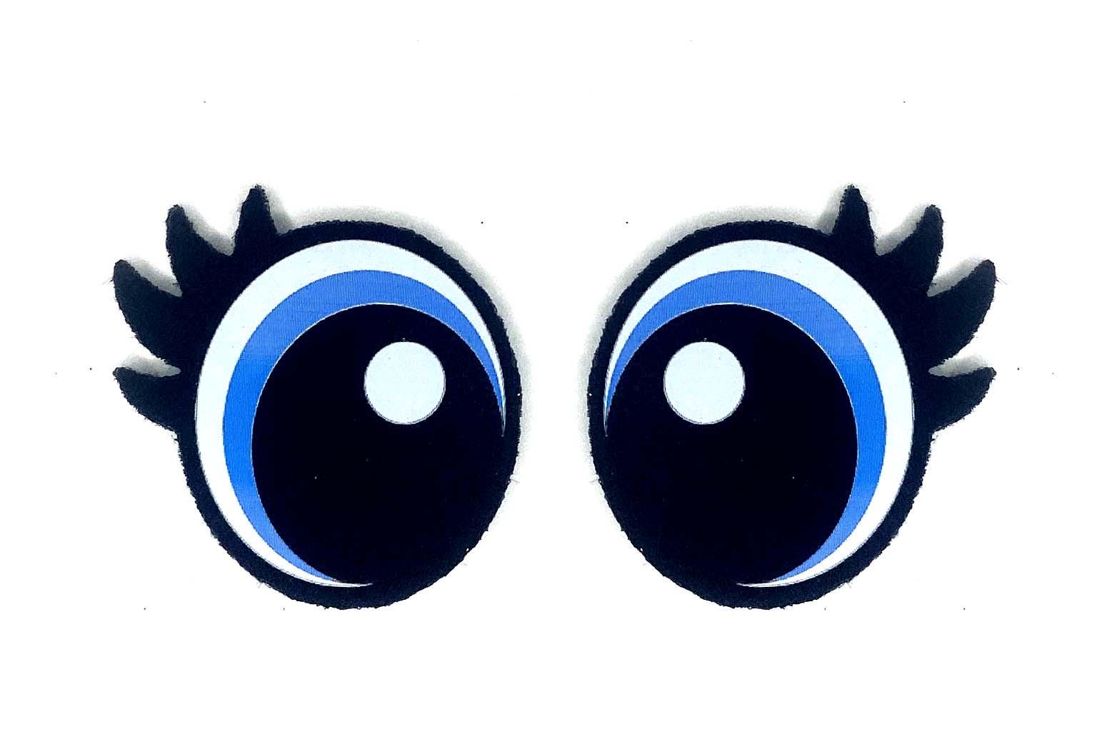 6 Pack Kawaii Felt Eyes with Lashes: Amigurumi Crochet Doll Eyes - Multiple Sizes