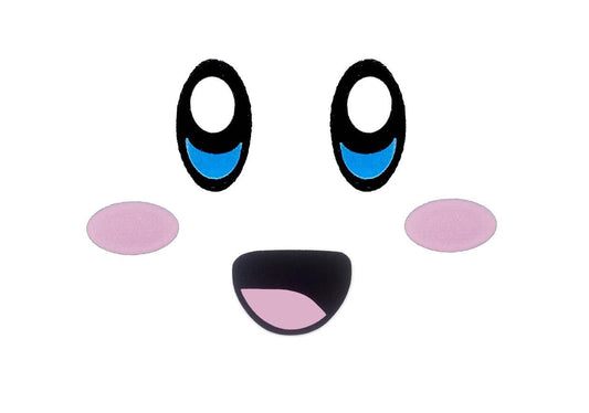 3 Pack Felt Pink Face Set, Amigurumi Eyes, Mouth, Cheeks