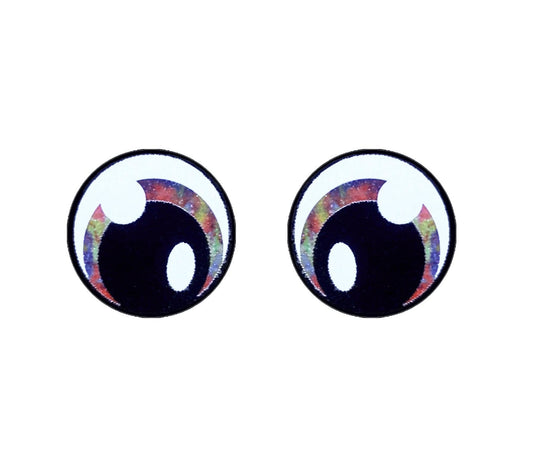 6 Pack of Round Tye Dye Felt eyes For Amigurumi