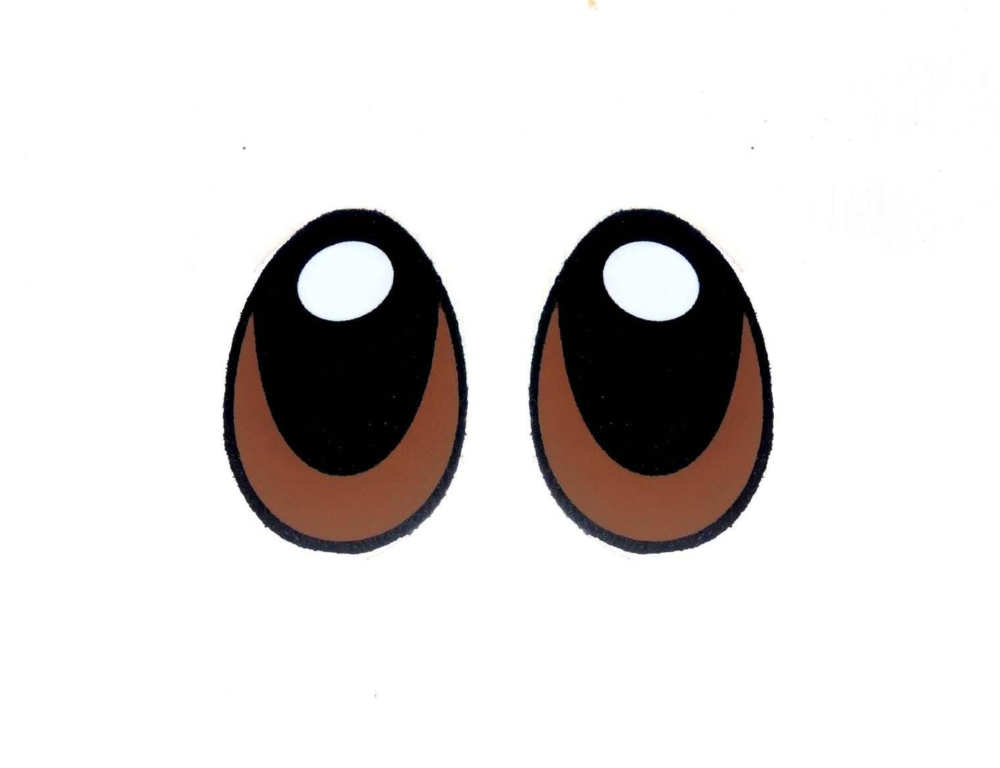 6 Pack of Brown Oval Felt Eyes For Amigurumi, Monster, Multiple Sizes Available