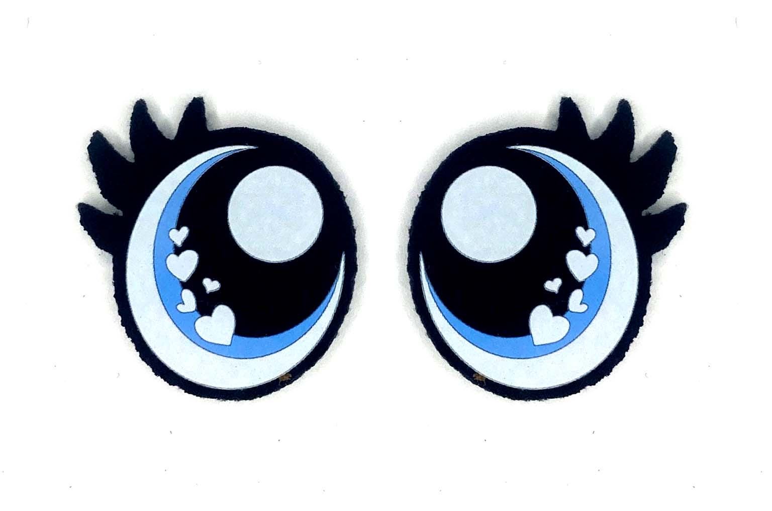 6 Pack of Heart Felt Eyes for Amigurumi, with Lashes, Hearts, Valentine, Multiple Sizes Available