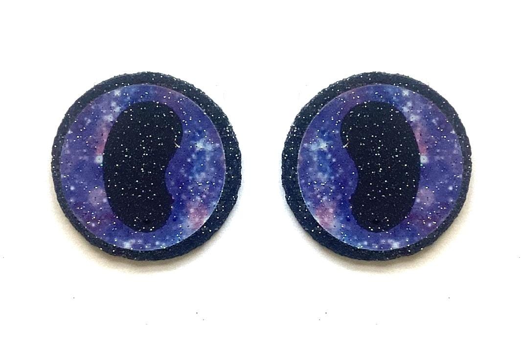 6 Pack of Round Glitter Felt Eyes For Amigurumi