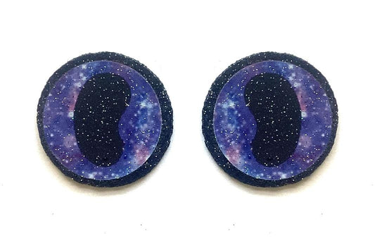 6 Pack of Round Glitter Felt Eyes For Amigurumi