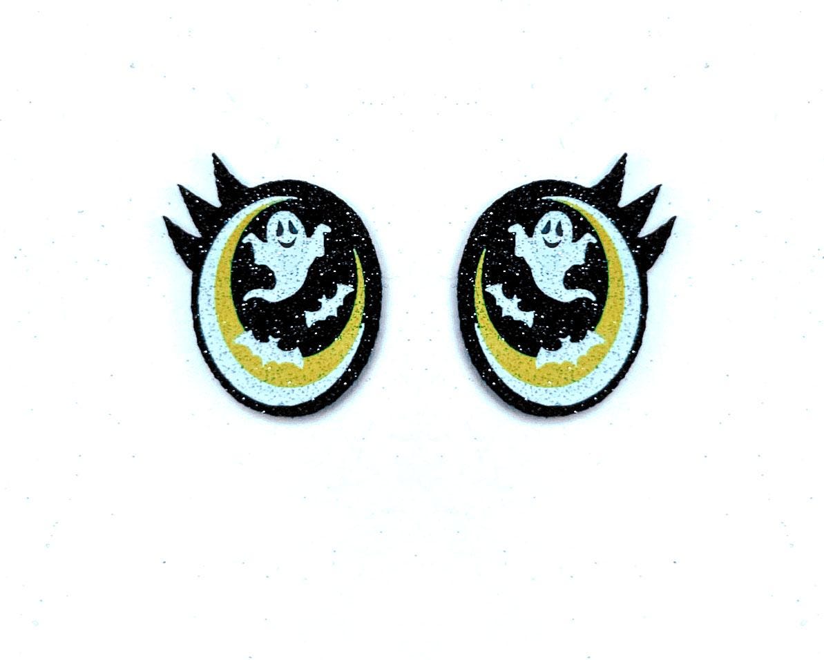6 Pack of Halloween Felt Eyes for Amigurumi, with Lashes, Multiple Sizes Available