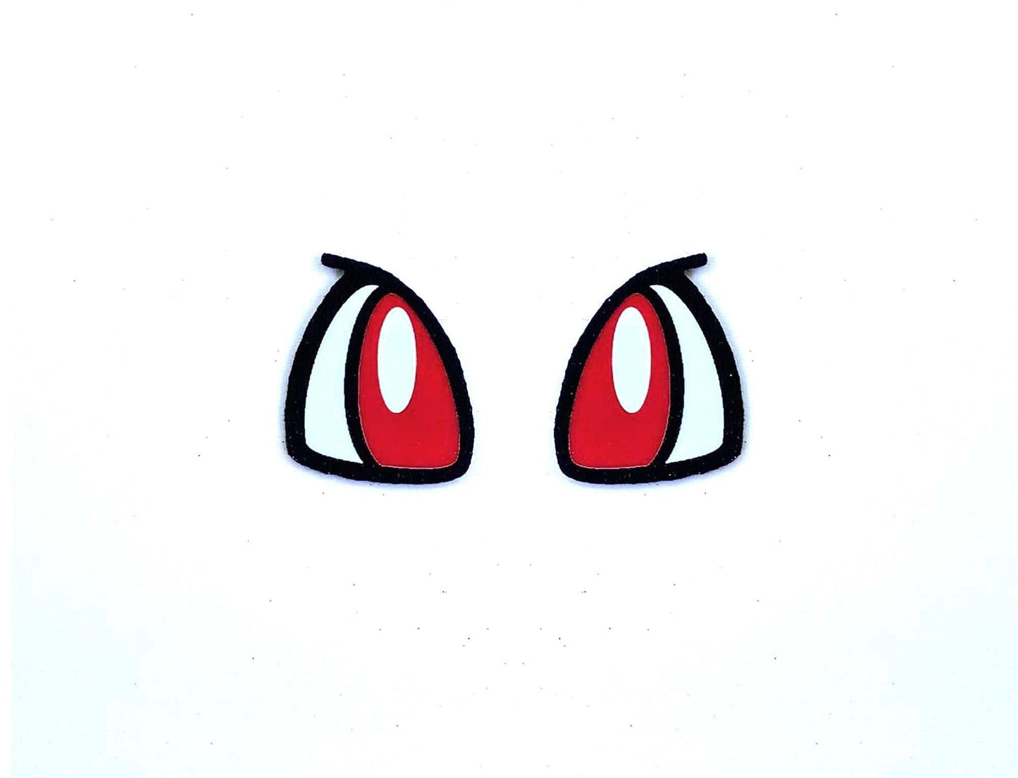 a close up of a pair of red eyes