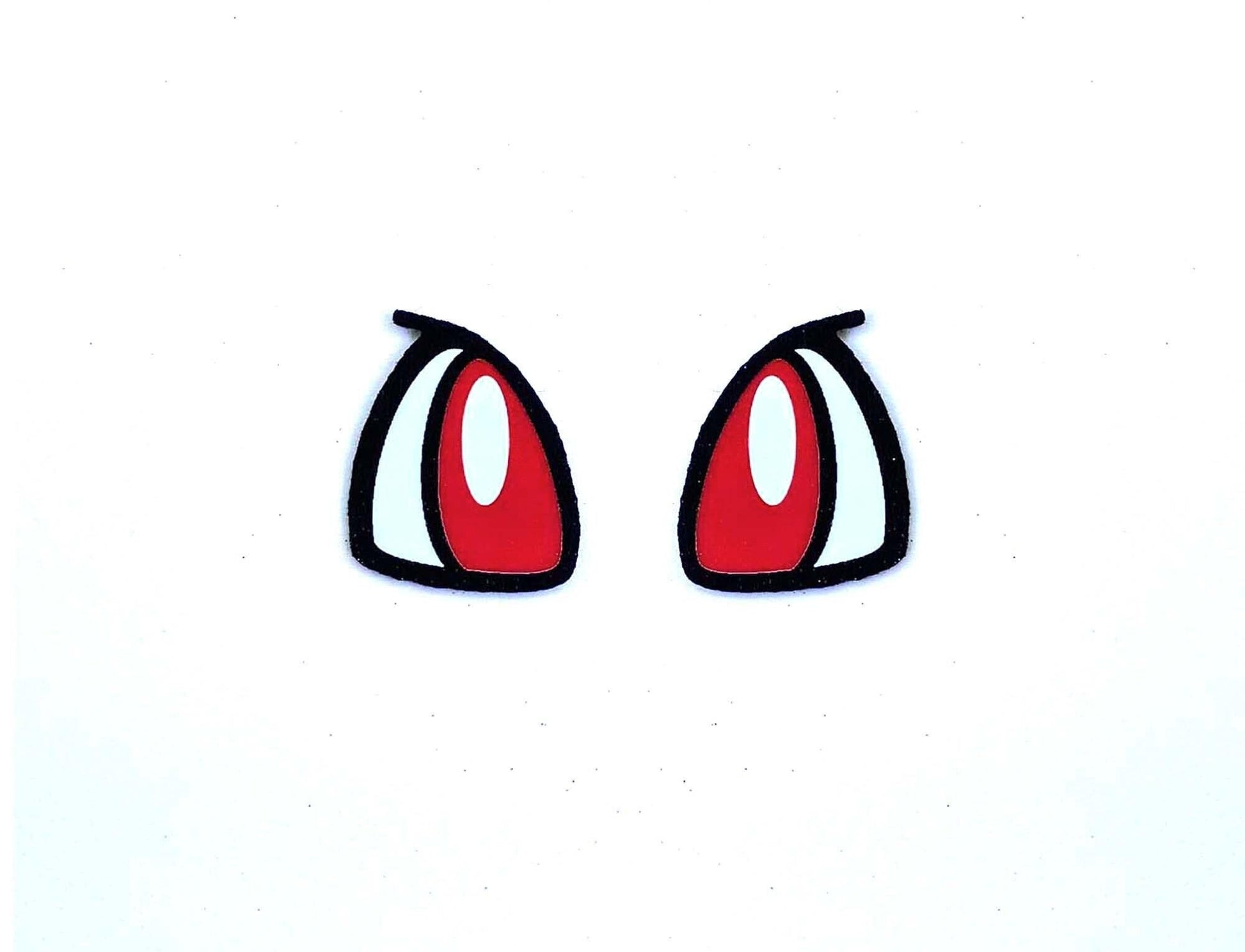 a close up of a pair of red eyes