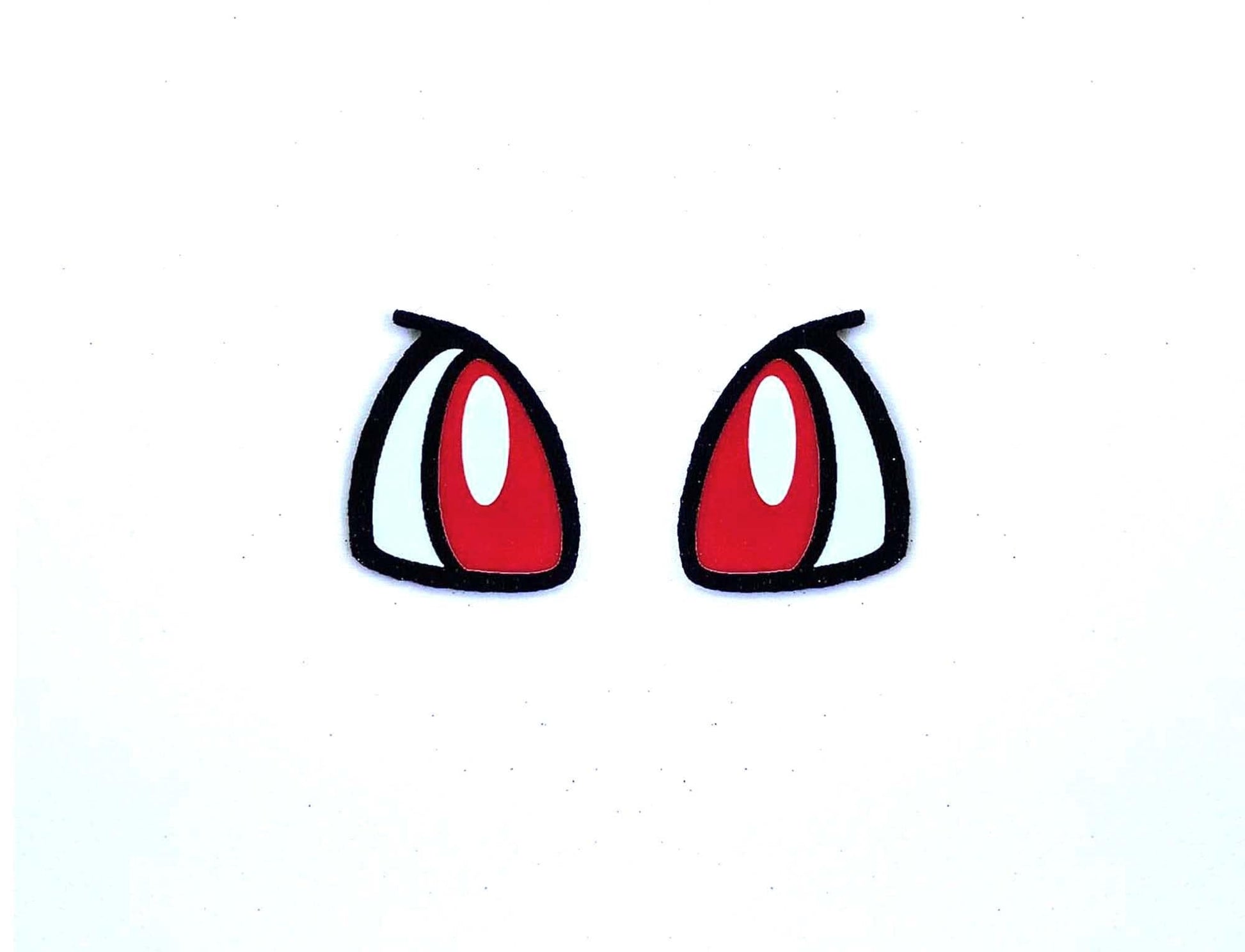 3 Pack of Red Monster Felt Eyes for Amigurumi, Multiple Sizes Available