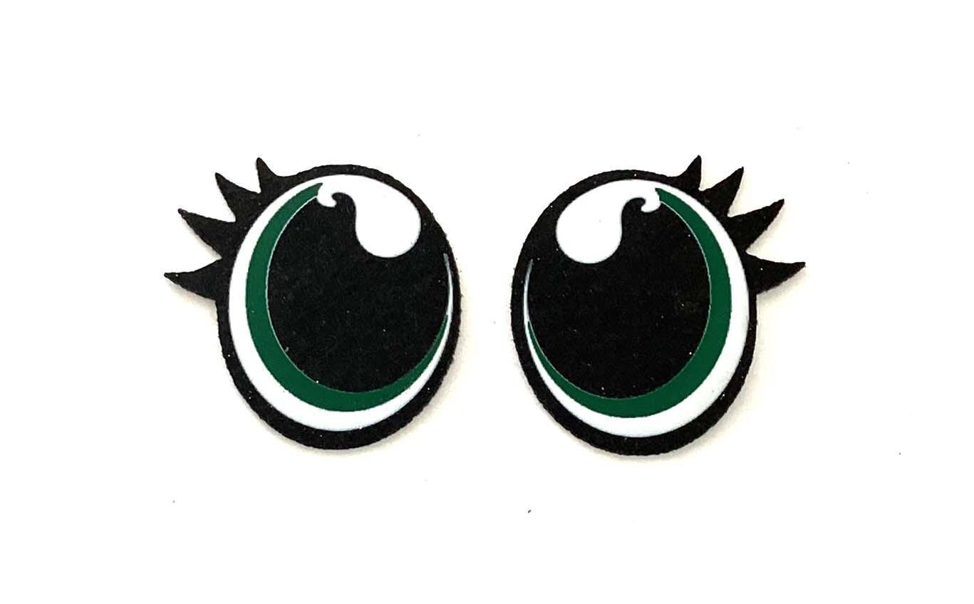 3 Pack of Oval Felt Eyes for Amigurumi, with Lashes, Multiple Sizes Available