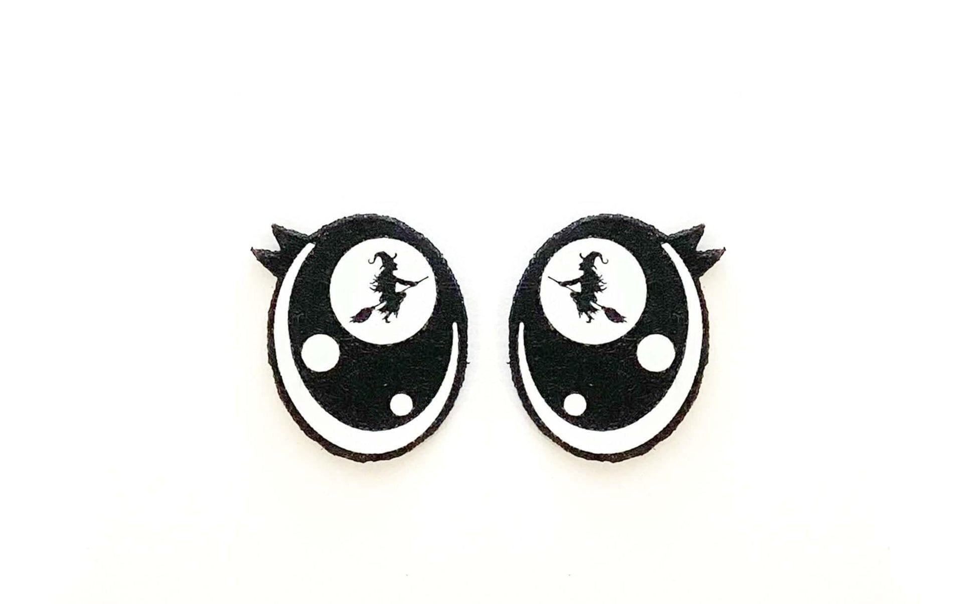 3 Pack of Halloween Felt Eyes with Lashes, Witch Eyes, Multiple Sizes Available
