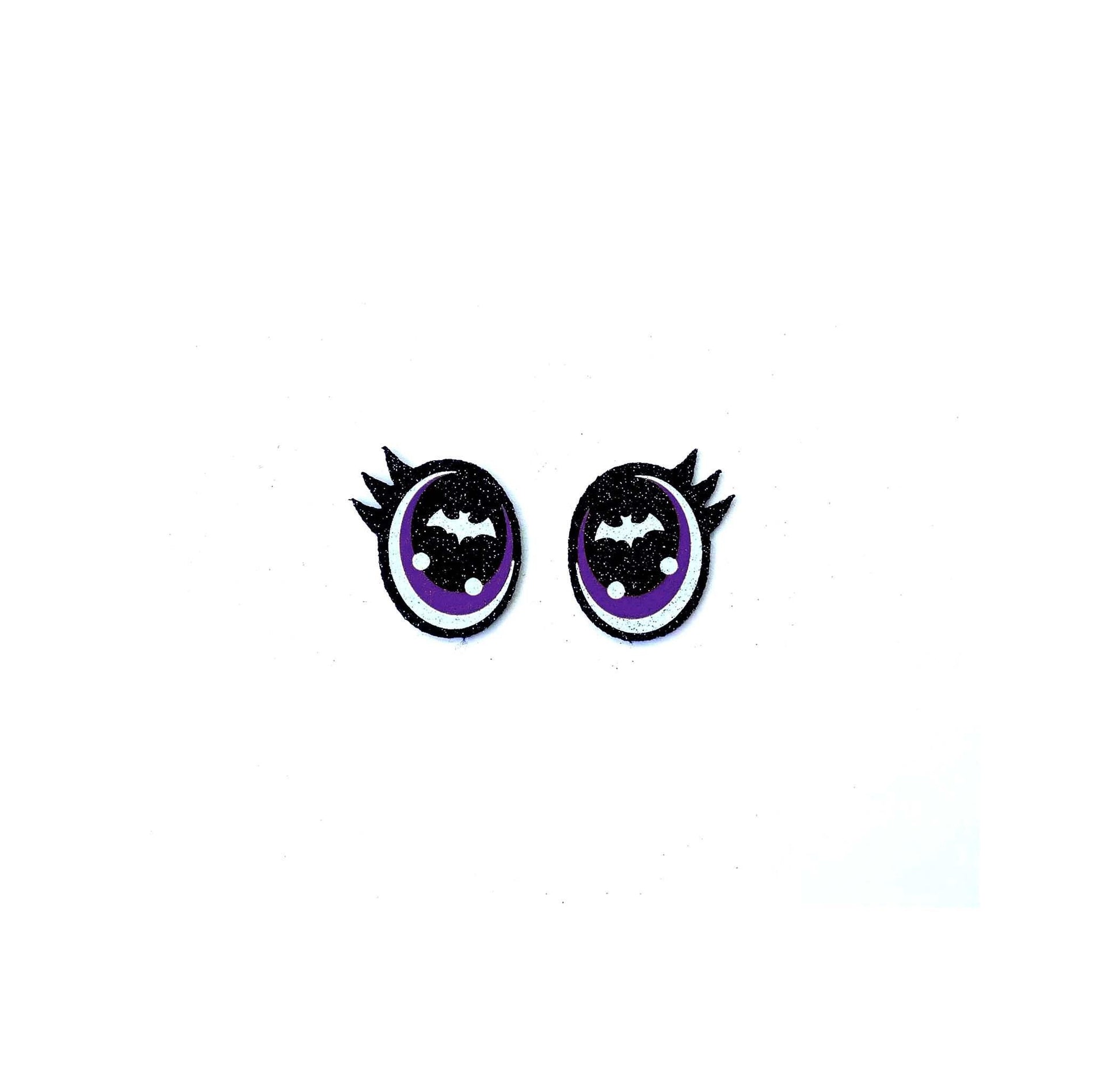 3 Pack of Halloween Felt Eyes for Amigurumi, Crafts, Stuffed Animals, Kawaii, Glitter, Multiple Sizes 16mm-57mm Multiple Sizes Available