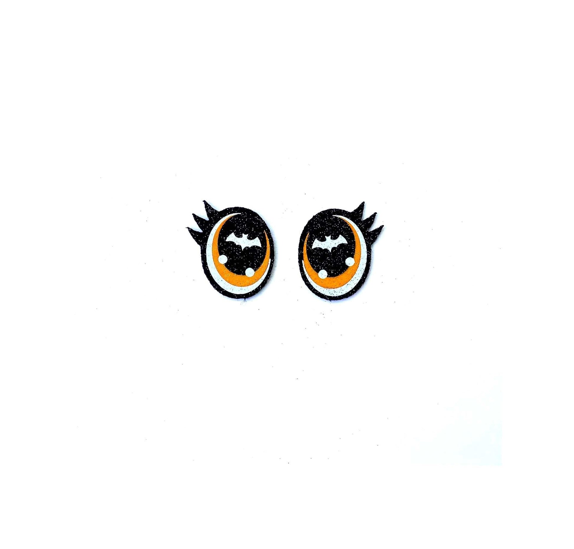 3 Pack of Halloween Felt Eyes for Amigurumi, Crafts, Stuffed Animals, Kawaii, Glitter, Multiple Sizes 16mm-57mm Multiple Sizes Available