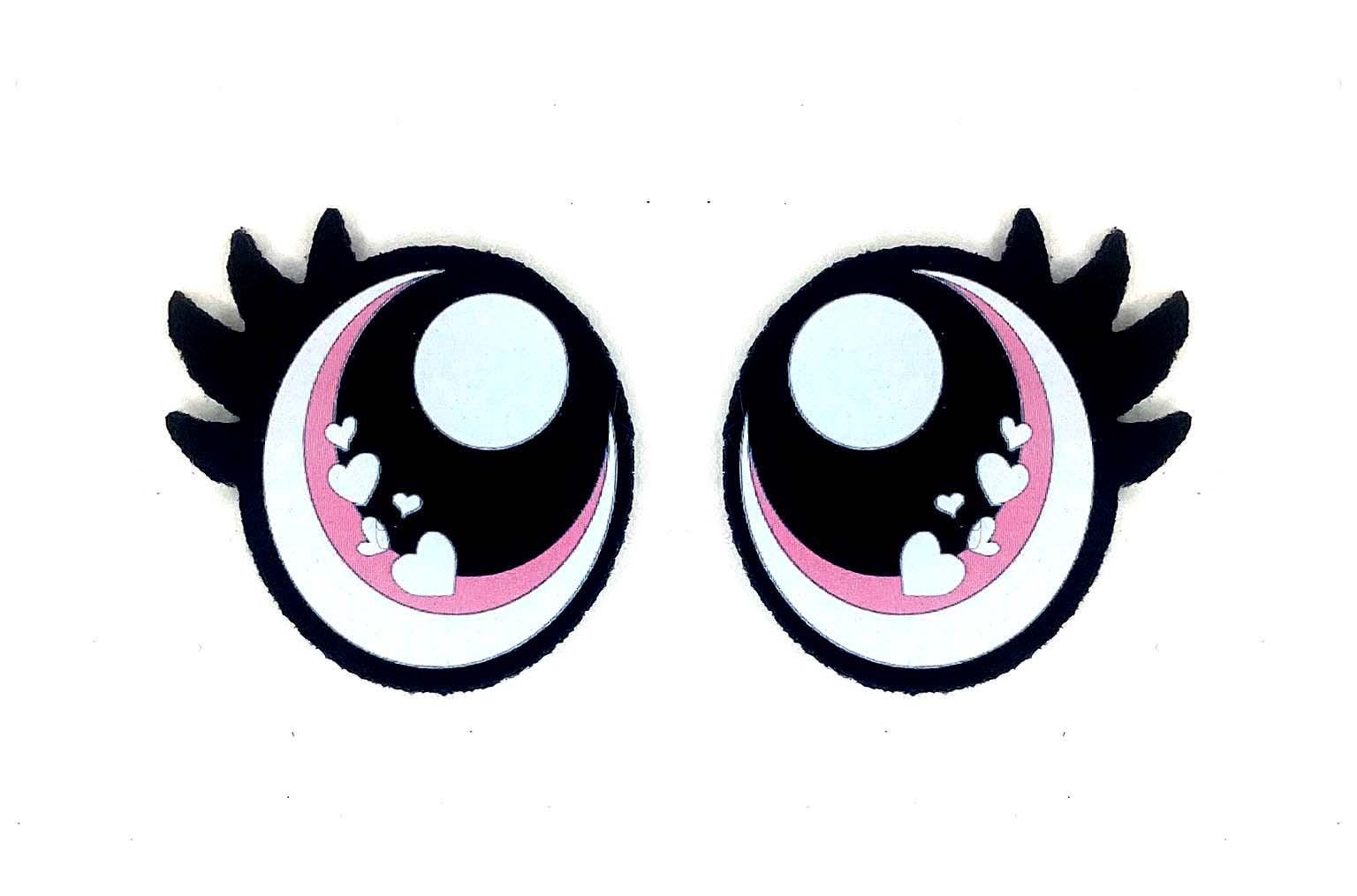 3 Pack Felt Eyes for Amigurumi, Crochet Plushie, Kawaii Rainbow, Felt Eyes for Stuffies, Hearts Multiple Sizes Available