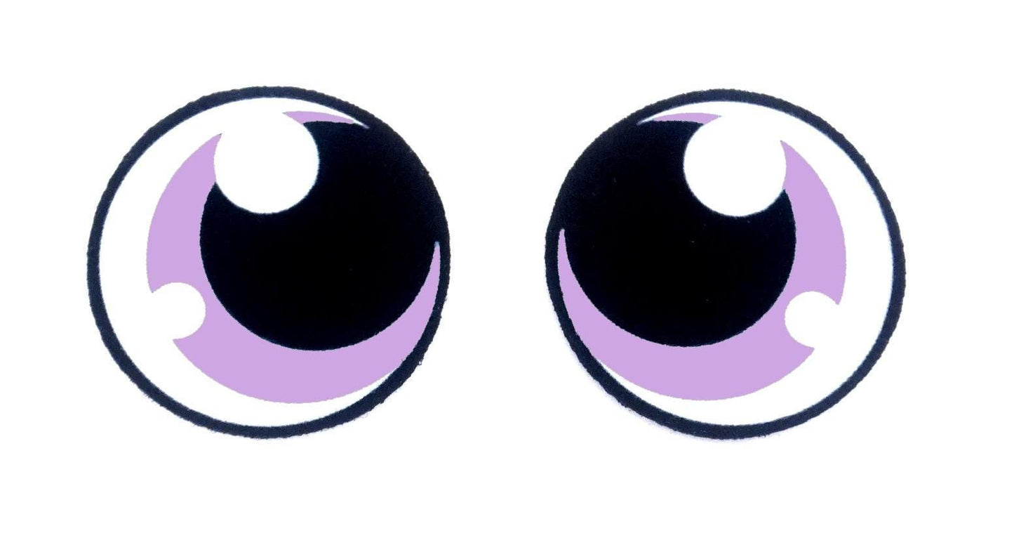 3 Pack of Round Glitter Felt Eyes for Amigurumi, Multicolor, Rainbow, Multiple Sizes Available