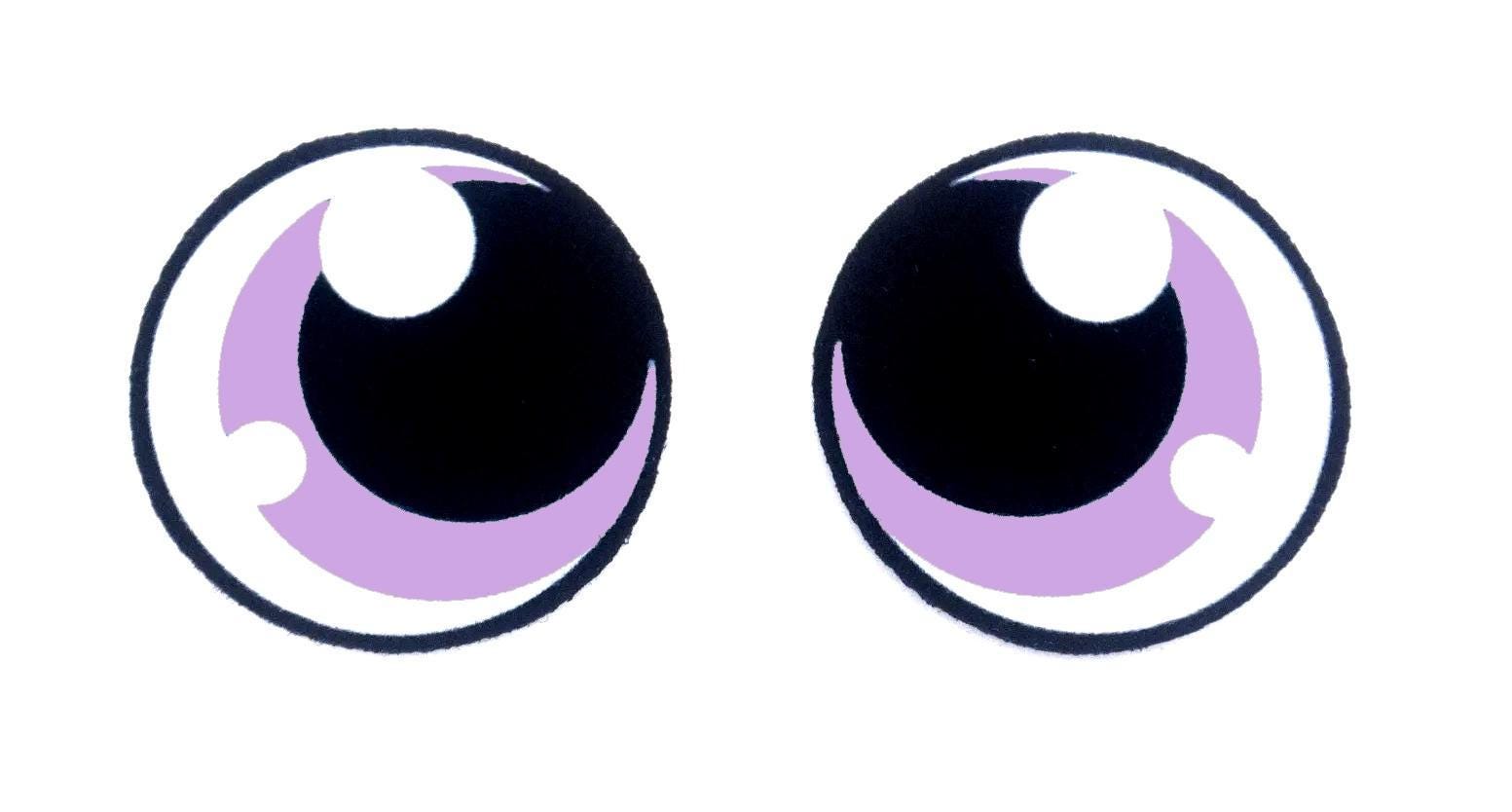 3 Pack of Round Glitter Felt Eyes for Amigurumi, Multicolor, Rainbow, Multiple Sizes Available
