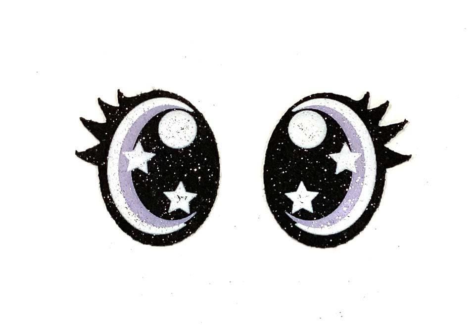 3 Pack Felt Eyes for Amigurumi, Crochet Plushie Eyes in Multiple Sizes, Kawaii Rainbow Glitter for Stuffed Animals Multiple Sizes Available