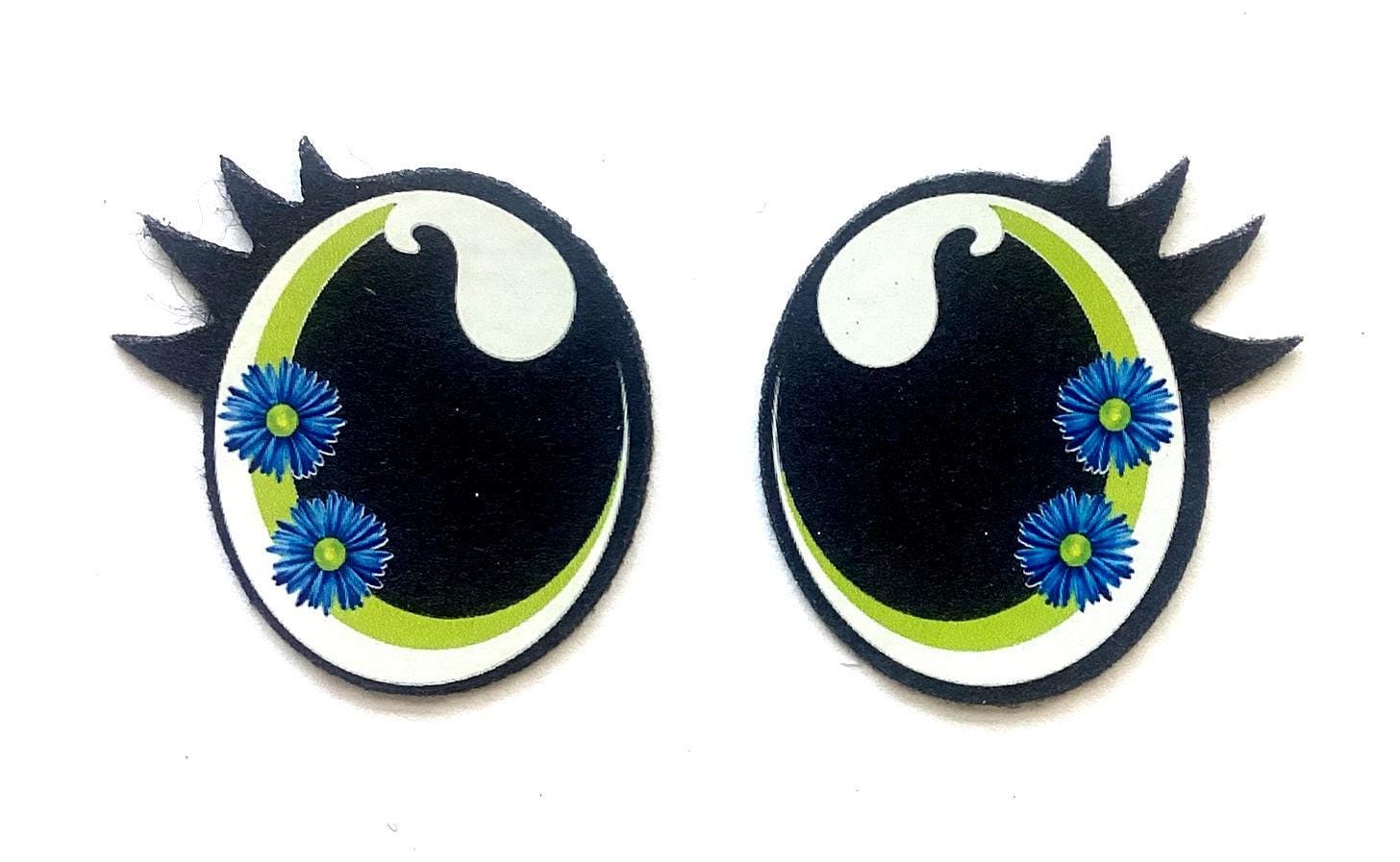 3 Pack of Oval Felt Eyes for Amigurumi, Flower Felt Eyes, Multiple Sizes Available