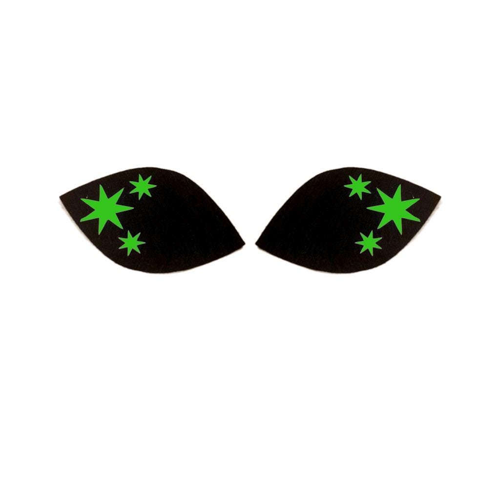 6 Pack of Alien Felt Eyes for Amigurumi, Rainbow, Multiple Sizes Available