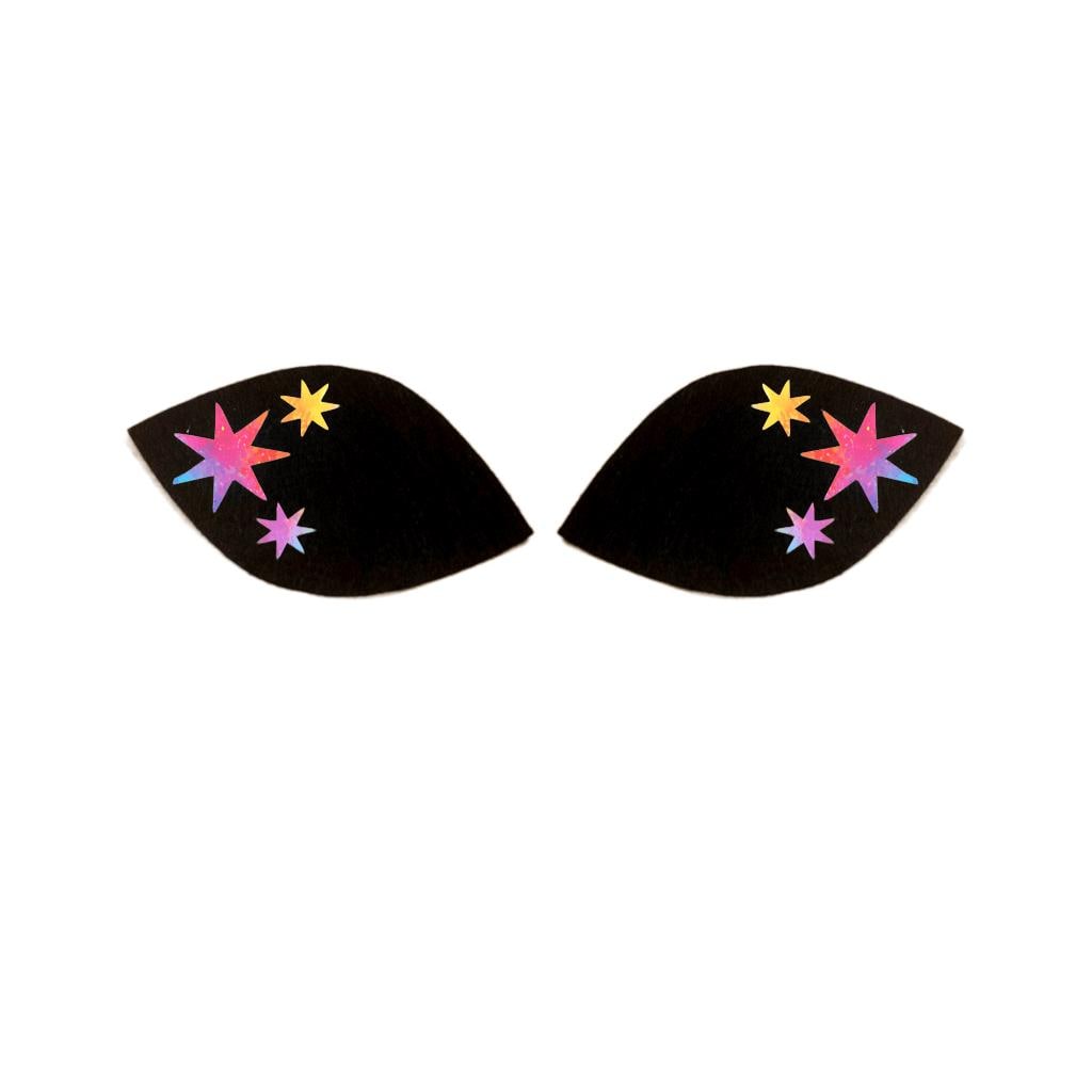6 Pack of Alien Felt Eyes for Amigurumi, Rainbow, Multiple Sizes Available