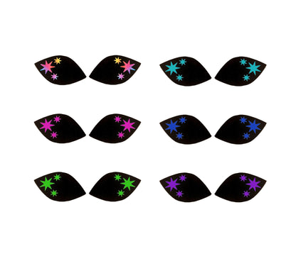 6 Pack of Alien Felt Eyes
