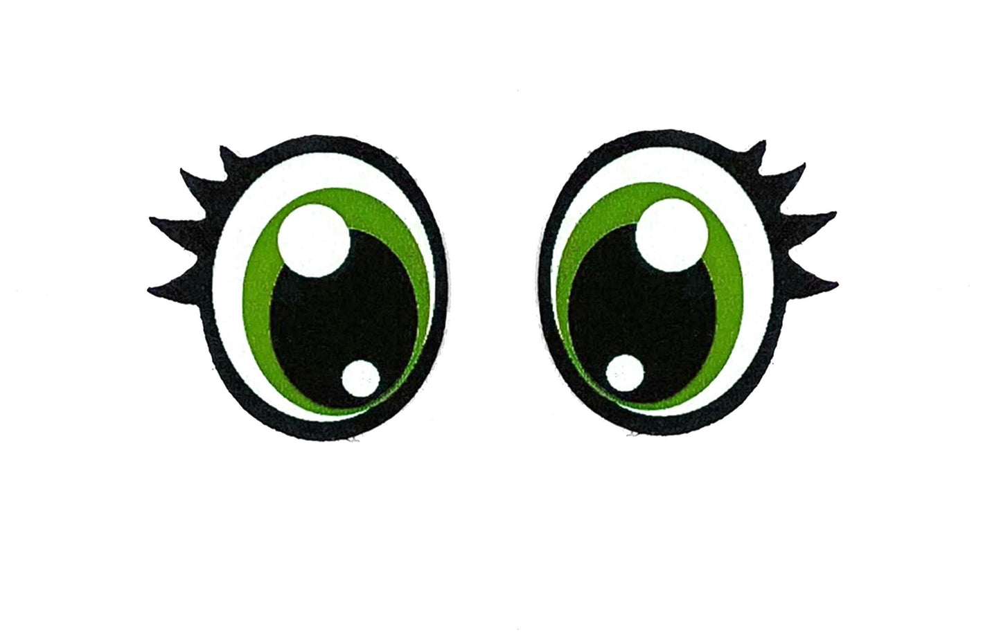 3 Pack of Glitter Felt Eyes for Amigurumi, with Lashes, Multiple Sizes Available