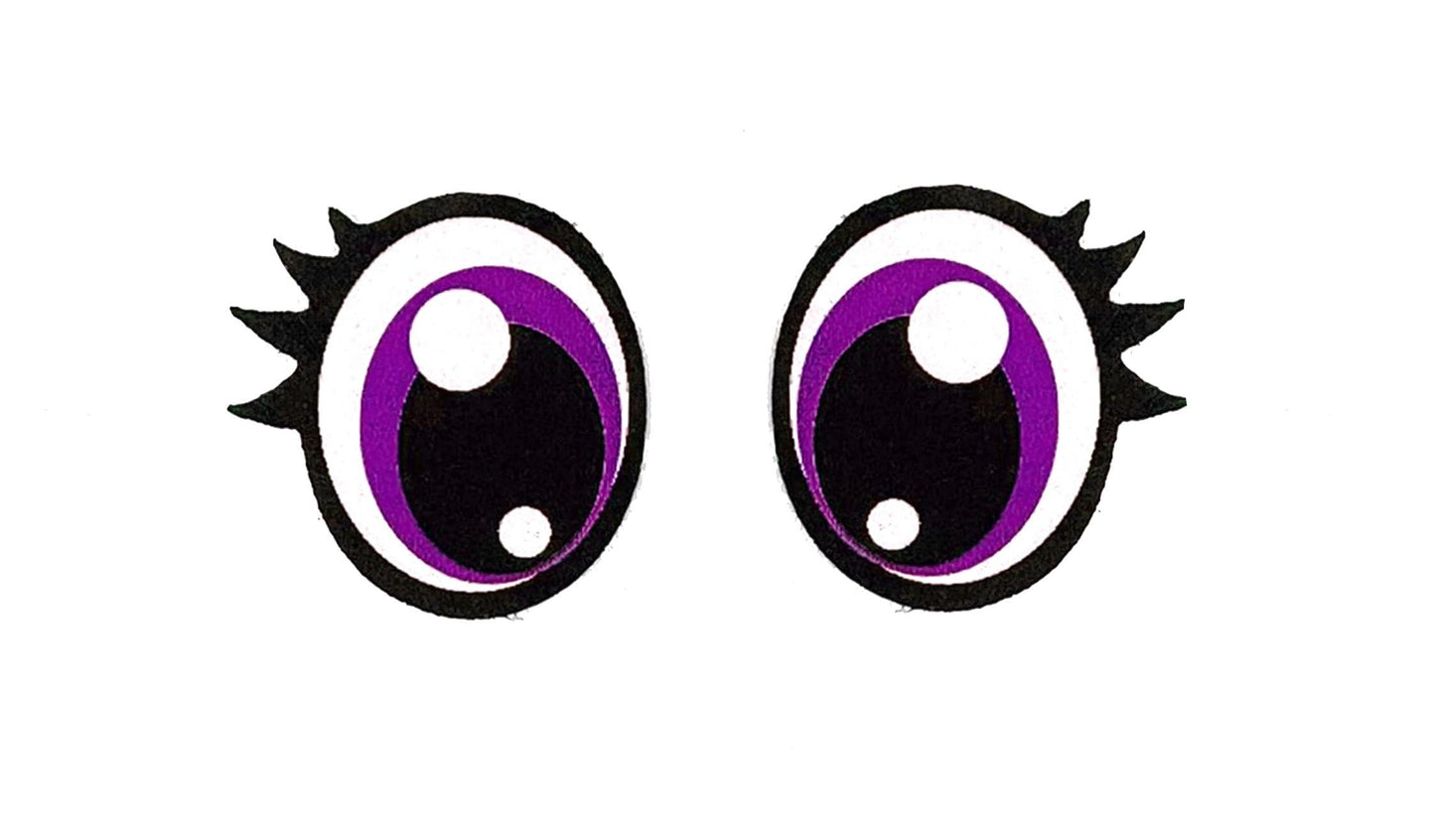 6 Pack of Glitter Felt Eyes for Amigurumi: Crochet Plushie, Doll Eyes, Craft Supplies