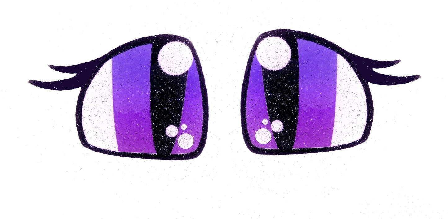 6 Pack of Glitter Felt Dragon Eyes for Amigurumi Multiple Sizes Available
