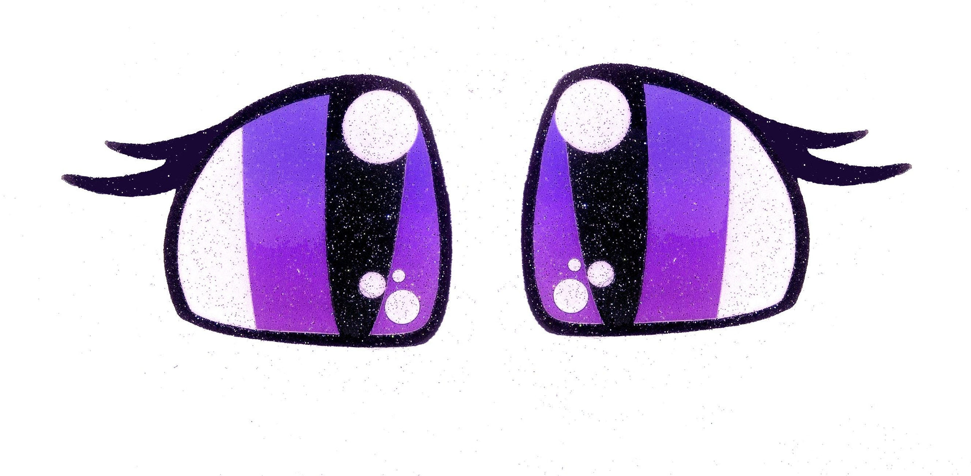 6 Pack of Glitter Felt Dragon Eyes for Amigurumi Multiple Sizes Available