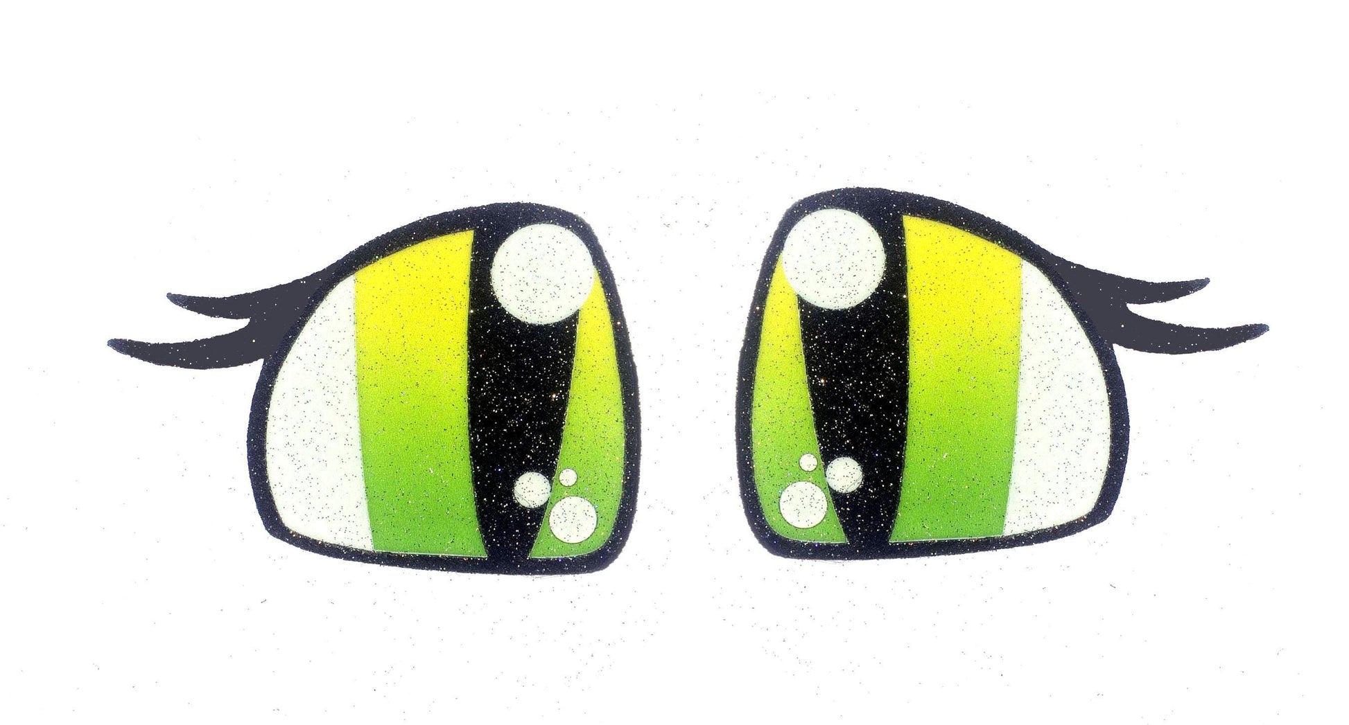 3 Pack of Glitter Dragon Felt Eyes for Amigurumi Multiple Sizes Available