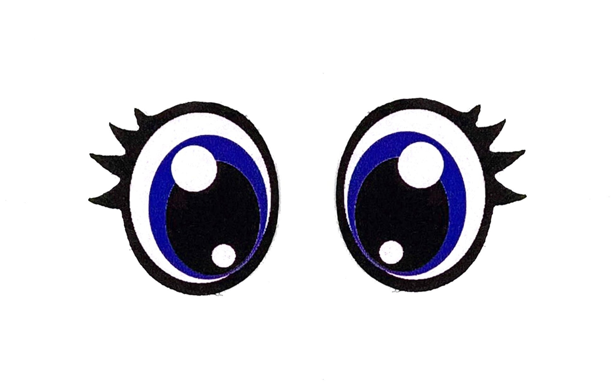 3 Pack of Glitter Felt Eyes for Amigurumi, With Lashes, Multiple Sizes Available