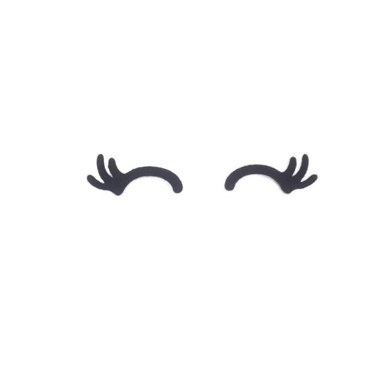 12 Pack of Sleepy Felt Eyes Sleeping Eyelashes for Amigurumi Multiple Sizes Available