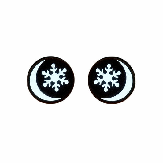 6 Pack of Snowflake Felt Eyes For Amigurumi, Snowman, Christmas, Multiple Sizes Available