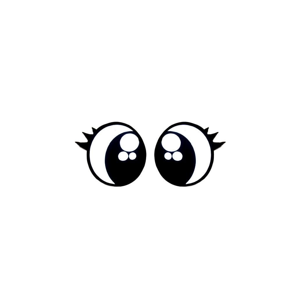 6 Pack of Kawaii Felt Eyes For Amigurumi, with Lashes, Multiple Sizes Available