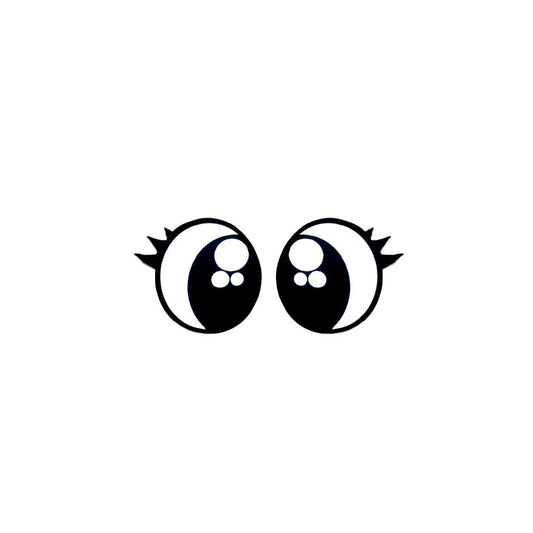 6 Pack of Kawaii Felt Eyes For Amigurumi, with Lashes, Multiple Sizes Available
