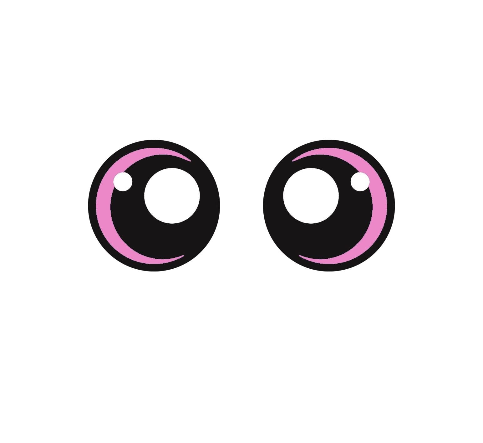 6 Pack of Round Kawaii Felt Eyes for Amigurumi Multiple Sizes Available