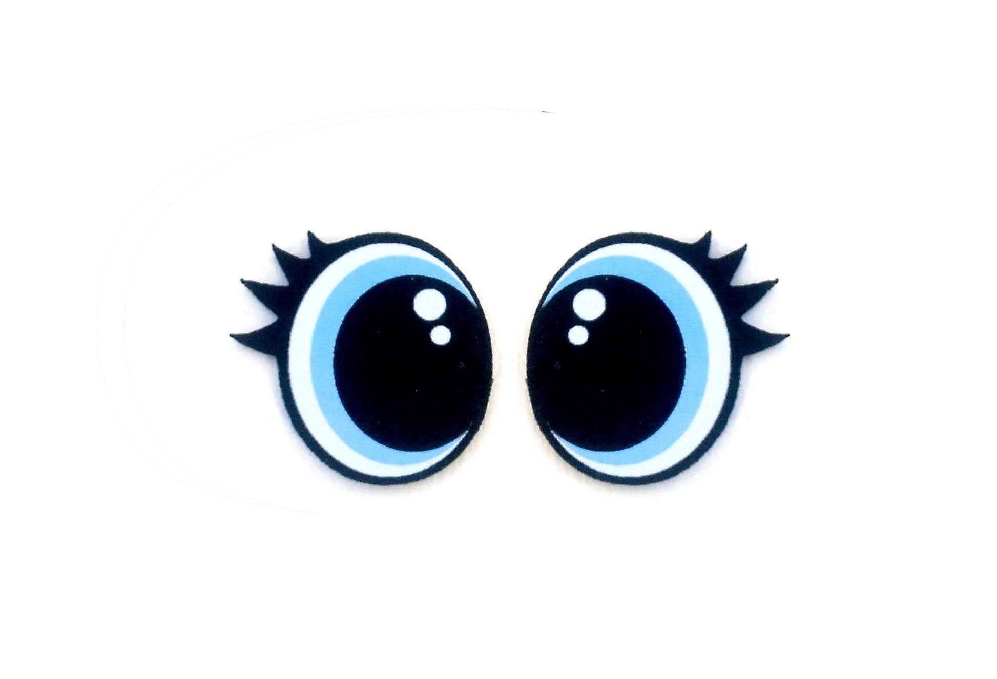 6 Pack of Oval Blue Felt Eyes For Amigurumi