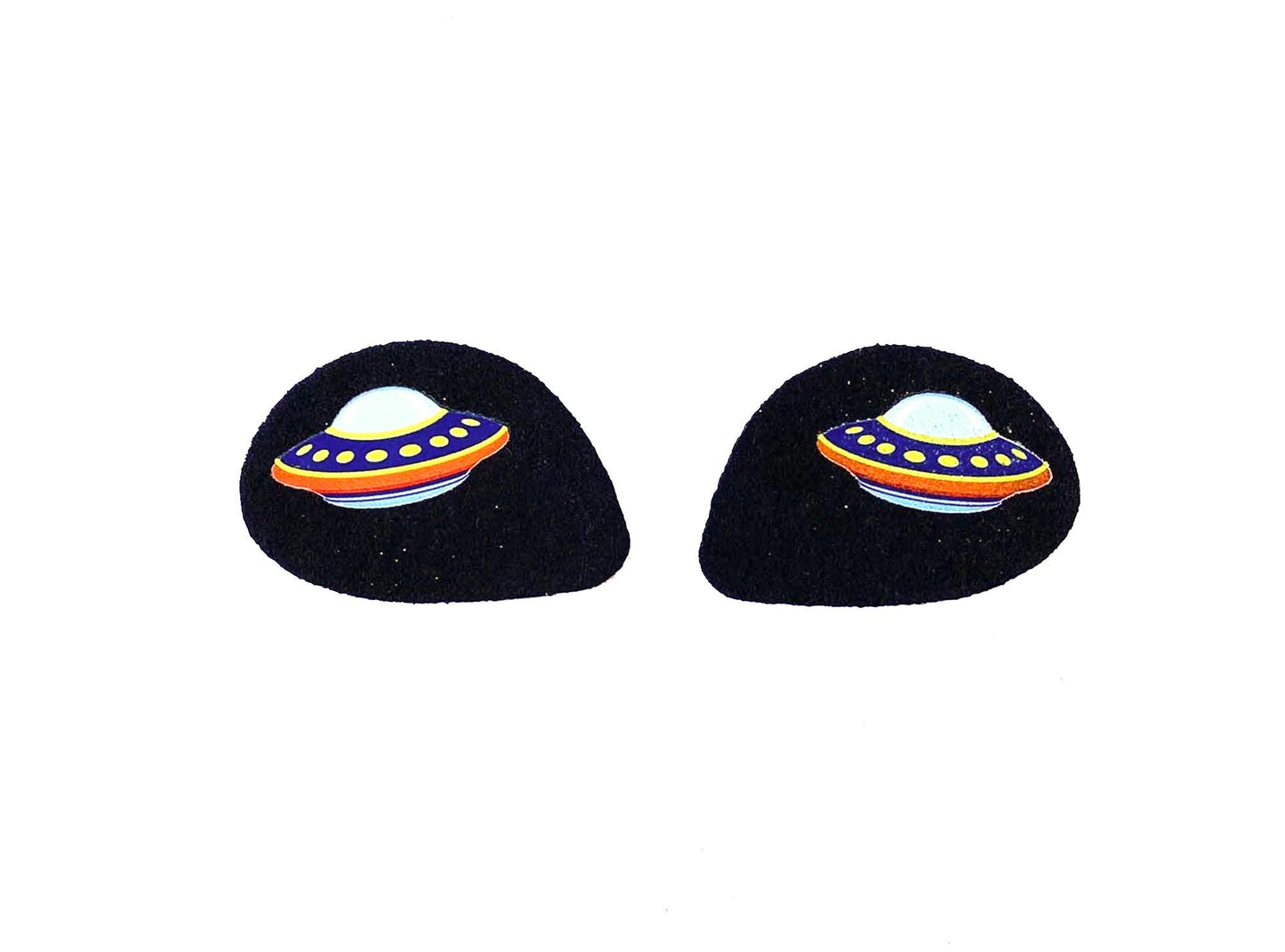 6 Pack of Space Alien Felt Eyes for Amigurumi, Multiple Sizes Available