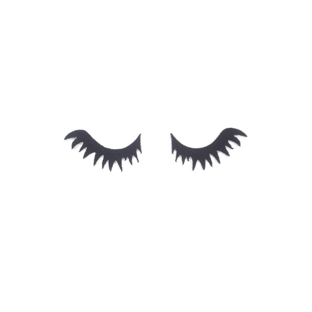 12 Pack of Sleepy Felt Eyes Sleeping Eyelashes for Amigurumi Multiple Sizes Available