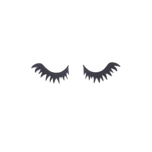 12 Pack of Sleepy Felt Eyes Sleeping Eyelashes for Amigurumi Multiple Sizes Available