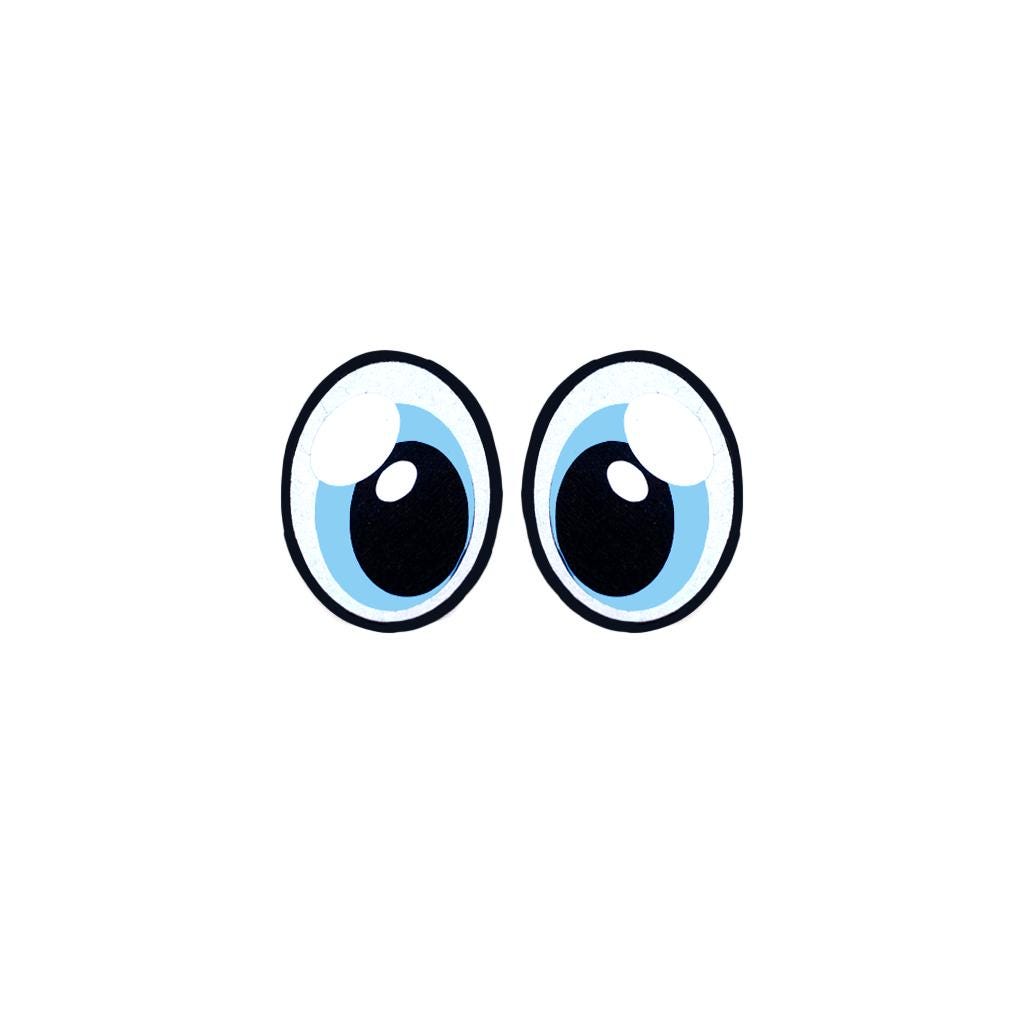 3 Pack of Oval Blue Felt Eyes for Amigurumi, Crochet Plushie Eyes, Kawaii, Cartoon Multiple Sizes Available