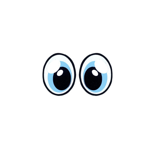 3 Pack of Oval Blue Felt Eyes for Amigurumi, Crochet Plushie Eyes, Kawaii, Cartoon Multiple Sizes Available