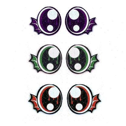 6 Pack of Halloween Bat Felt Eyes