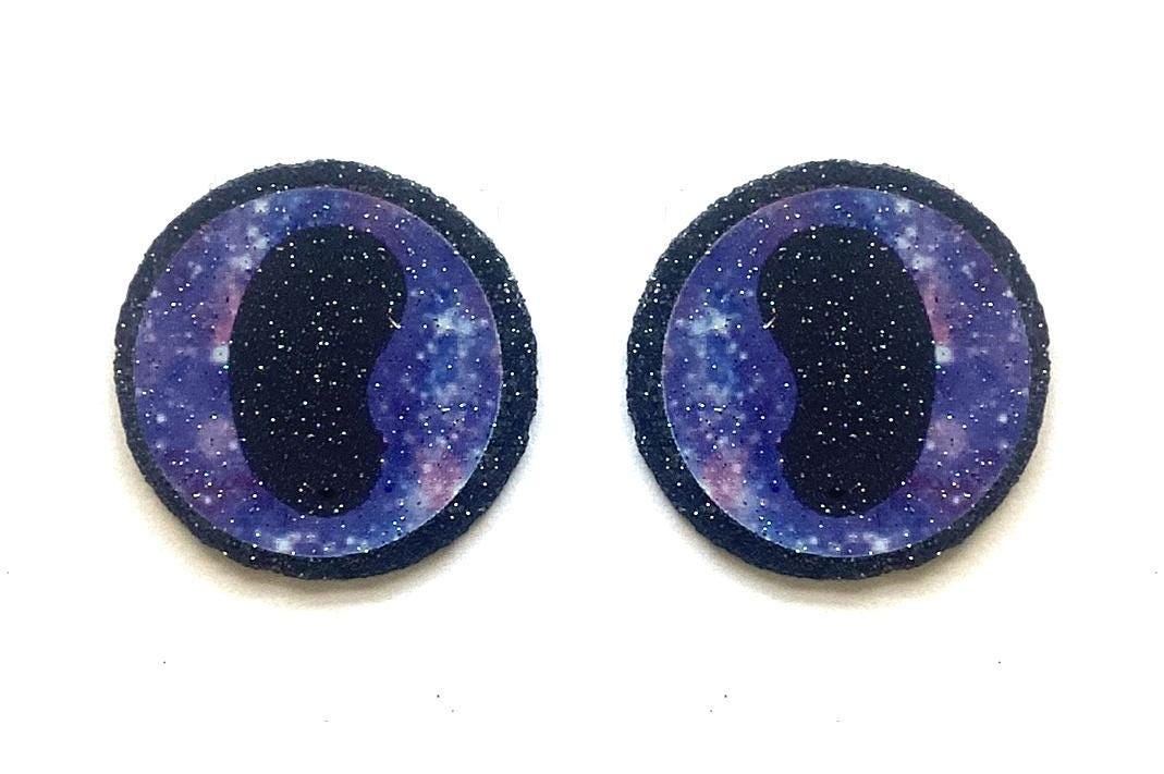 3 Pack of Round Glitter Felt Eyes for Amigurumi