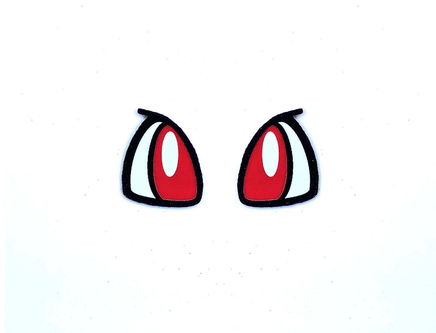 3 Pack of Red Monster Felt Eyes for Amigurumi, Multiple Sizes Available