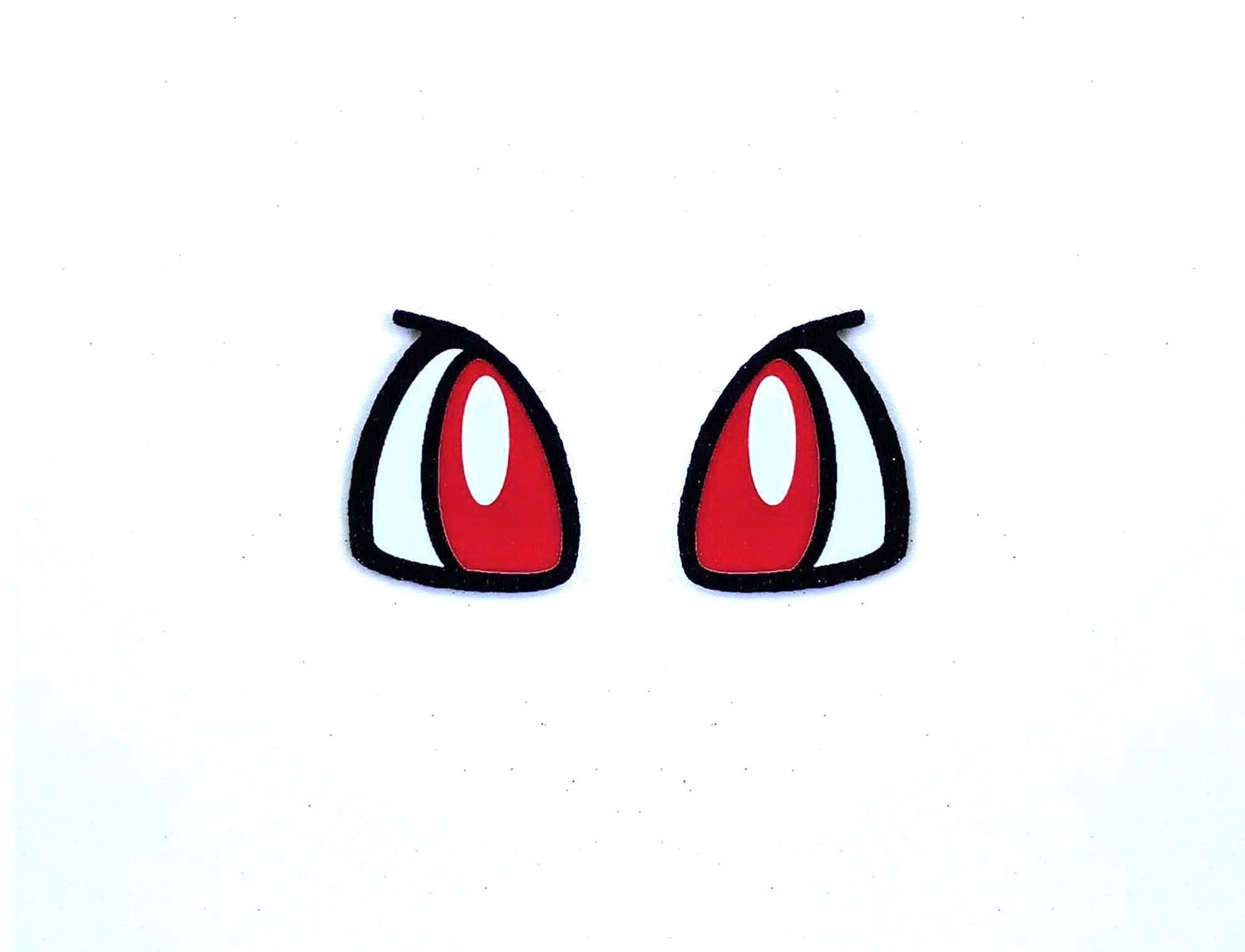 3 Pack of Red Monster Felt Eyes for Amigurumi, Multiple Sizes Available