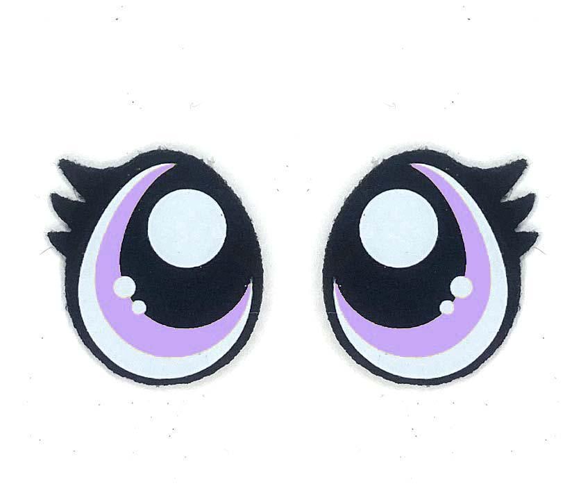 3 Pack of Pouty Felt Eyes for Amigurumi with Lashes, Easter, Egg, Multiple Sizes Multiple Sizes Available